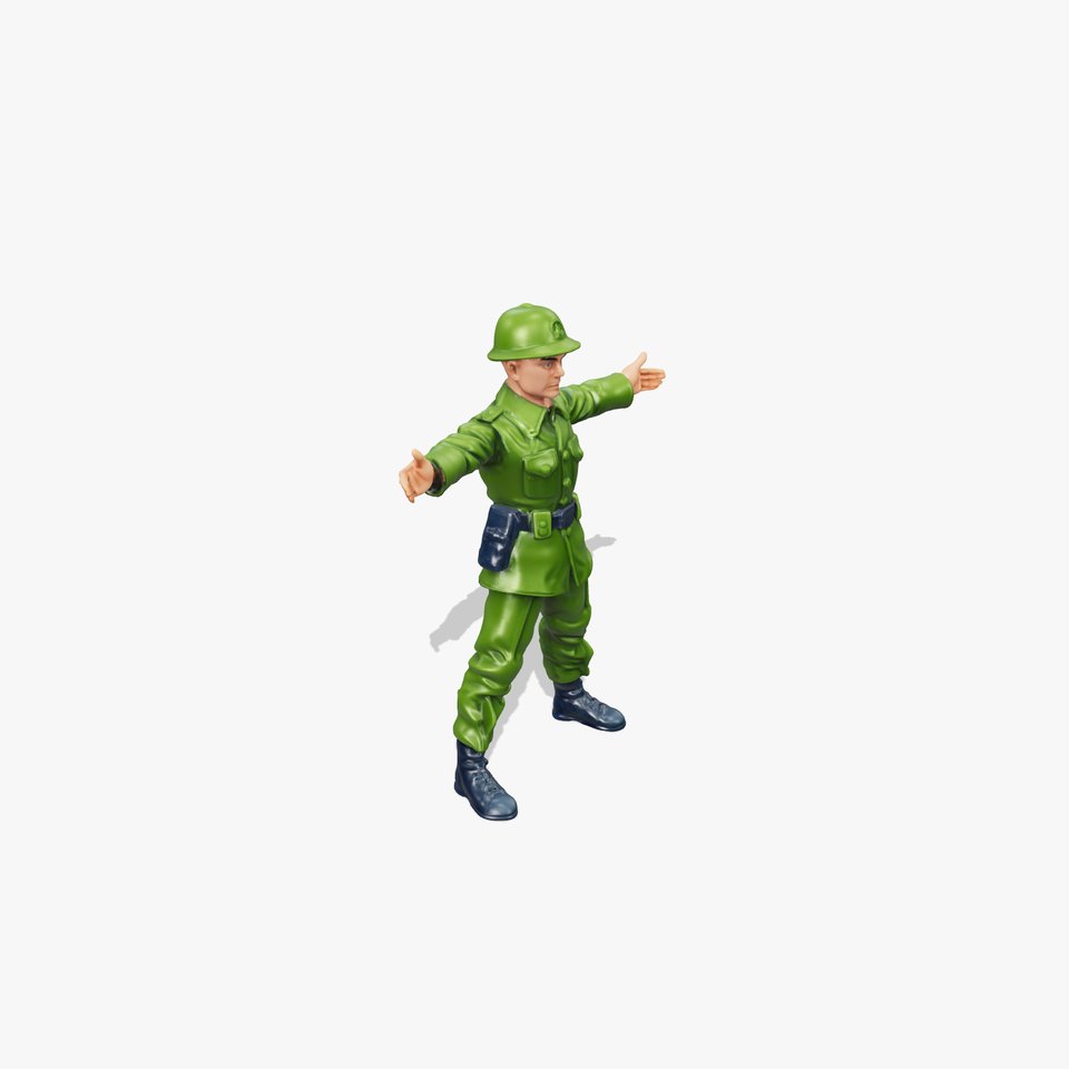 Military Infantryman Green Uniform model pack